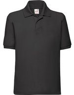 Fruit of the Loom Polo 65/35 Baumwolle-Polyester für Kinder – Black