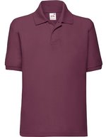Fruit of the Loom Polo 65/35 Baumwolle-Polyester für Kinder – Burgundy
