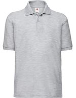 Fruit of the Loom Polo 65/35 Baumwolle-Polyester für Kinder, Light Pink 128, F502K – Chine Gris
