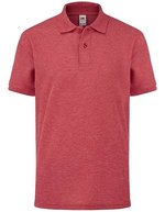 Fruit of the Loom Polo 65/35 Baumwolle-Polyester für Kinder, Light Pink 128, F502K – Chine Rouge
