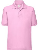 Fruit of the Loom Polo 65/35 Baumwolle-Polyester für Kinder – Light Pink