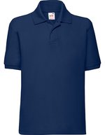 Fruit of the Loom Polo 65/35 Baumwolle-Polyester für Kinder, Light Pink 128, F502K – Marine