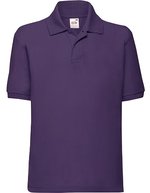 Fruit of the Loom Polo 65/35 Baumwolle-Polyester für Kinder, Light Pink 128, F502K – Violet