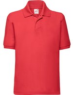 Fruit of the Loom Polo 65/35 Baumwolle-Polyester für Kinder, Light Pink 128, F502K – Rouge