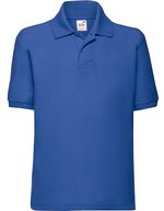 Fruit of the Loom Polo 65/35 Baumwolle-Polyester für Kinder, Light Pink 128, F502K – Bleu royal