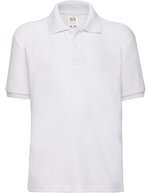 Fruit of the Loom Polo 65/35 Baumwolle-Polyester für Kinder, Light Pink 128, F502K – Blanc