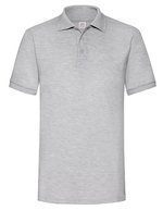 Fruit of the Loom 65/35 Heavy Piqué Polo mit Kragen, Black S, F503 – Melange Grigio