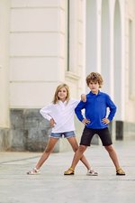 Fruit of the Loom Langarm Polo 65/35 Baumwolle-Polyester für Kinder, Deep Navy 104, F504K – Bild 1
