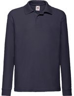 Fruit of the Loom Langarm Polo 65/35 Baumwolle-Polyester für Kinder – Deep Navy