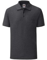 Fruit of the Loom 65/35 Piqué Polo mit Tailored Fit, Black S, F506 – Dark Heather Grey