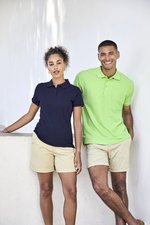 Fruit of the Loom Baumwoll-Polo mit Seitenschlitzen 3-Knopfleiste, Black XL, F511N – Bild 1