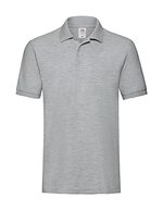 Fruit of the Loom Baumwoll-Polo mit Seitenschlitzen 3-Knopfleiste – Athletic Heather