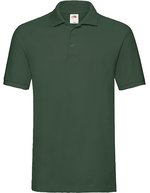 Fruit of the Loom Baumwoll-Polo mit Seitenschlitzen 3-Knopfleiste – Bottle Green