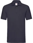 Fruit of the Loom Baumwoll-Polo mit Seitenschlitzen 3-Knopfleiste, Black XL, F511N – Deep Navy