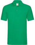 Fruit of the Loom Baumwoll-Polo mit Seitenschlitzen 3-Knopfleiste, Black XL, F511N – Kelly Green