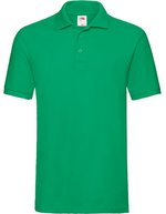 Fruit of the Loom Baumwoll-Polo mit Seitenschlitzen 3-Knopfleiste, Black XL, F511N – Kelly Green