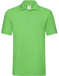 Fruit of the Loom Baumwoll-Polo mit Seitenschlitzen 3-Knopfleiste, Black XL, F511N – Lime
