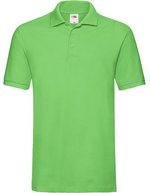 Fruit of the Loom Baumwoll-Polo mit Seitenschlitzen 3-Knopfleiste, Black XL, F511N – Lime