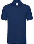 Fruit of the Loom Baumwoll-Polo mit Seitenschlitzen 3-Knopfleiste, Black XL, F511N – Navy