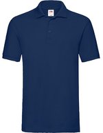 Fruit of the Loom Baumwoll-Polo mit Seitenschlitzen 3-Knopfleiste, Black XL, F511N – Navy
