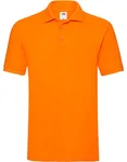 Fruit of the Loom Baumwoll-Polo mit Seitenschlitzen 3-Knopfleiste, Black XL, F511N – Orange
