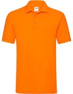 Fruit of the Loom Baumwoll-Polo mit Seitenschlitzen 3-Knopfleiste, Black XL, F511N – Orange
