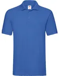Fruit of the Loom Baumwoll-Polo mit Seitenschlitzen 3-Knopfleiste, Black XL, F511N – Royal Blue