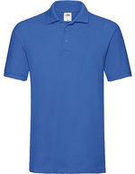 Fruit of the Loom Baumwoll-Polo mit Seitenschlitzen 3-Knopfleiste, Black XL, F511N – Royal Blue