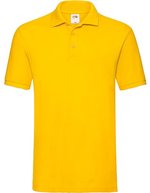 Fruit of the Loom Baumwoll-Polo mit Seitenschlitzen 3-Knopfleiste, Black XL, F511N – Sunflower