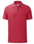 Fruit of the Loom Schmales Fashion Fit Poloshirt Baumwolle, Heather Purple S, F512 – Heather Red