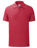 Fruit of the Loom Schmales Fashion Fit Poloshirt Baumwolle, Black S, F512 – Heather Red