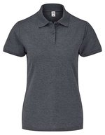 Fruit of the Loom Polo 65/35 Mischgewebe, 2-Knopfleiste für Damen, Black XS, F517 – Dark Heather Grey