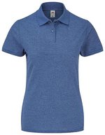 Fruit of the Loom Polo 65/35 Mischgewebe, 2-Knopfleiste für Damen, Black XS, F517 – Heather Royal