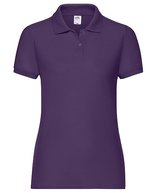 Fruit of the Loom Polo 65/35 Mischgewebe, 2-Knopfleiste für Damen, Black XS, F517 – Purple