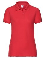 Fruit of the Loom Polo 65/35 Mischgewebe, 2-Knopfleiste für Damen, Black XS, F517 – Red