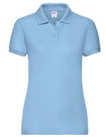 Fruit of the Loom Polo 65/35 Mischgewebe, 2-Knopfleiste für Damen, Black XS, F517 – Sky Blue