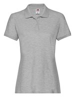 Fruit of the Loom Premium Polo Shirt Slim-Cut für Damen – Athletic Heather