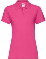 Fruit of the Loom Premium Polo Shirt Slim-Cut für Damen, Light Graphite (Solid) XS, F520 – Fucsia