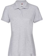Fruit of the Loom Premium Polo Shirt Slim-Cut für Damen, Light Graphite (Solid) XS, F520 – Melange Grigio