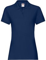 Fruit of the Loom Premium Polo Shirt Slim-Cut für Damen, Light Graphite (Solid) XS, F520 – Blu navy