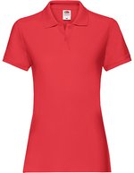 Fruit of the Loom Premium Polo Shirt Slim-Cut für Damen, Light Graphite (Solid) XS, F520 – Rosso