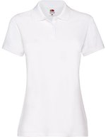 Fruit of the Loom Premium Polo Shirt Slim-Cut für Damen, Light Graphite (Solid) XS, F520 – Bianco