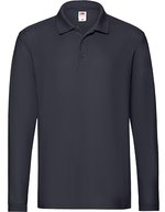 Fruit of the Loom Premium Langarm-Poloshirt mit Knopfleiste – Deep Navy