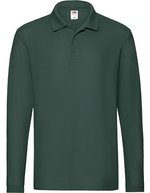 Fruit of the Loom Premium Langarm-Poloshirt mit Knopfleiste – Forest Green