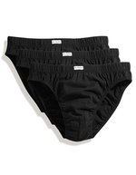 Fruit of the Loom Klassische Slips 3er Pack Baumwolle, Black Stripe/White S, F990 – Black/Black/Black