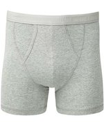 Fruit of the Loom Klassische Boxer mit Schlitzöffnung, 2er Pack, Black/Black S, F993 – Light Grey Marl/Light Grey Marl