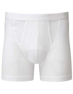 Fruit of the Loom Klassische Boxer mit Schlitzöffnung, 2er Pack, Black/Black S, F993 – Bianco/Bianco