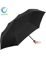 FARE Mini-Taschenschirm ÖkoBrella mit Holzgriff – Black