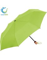 FARE Mini-Taschenschirm ÖkoBrella mit Holzgriff – Lime