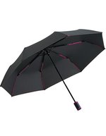 FARE FARE®-Mini Style Taschenschirm Schwarz Windproof – Black/Magenta